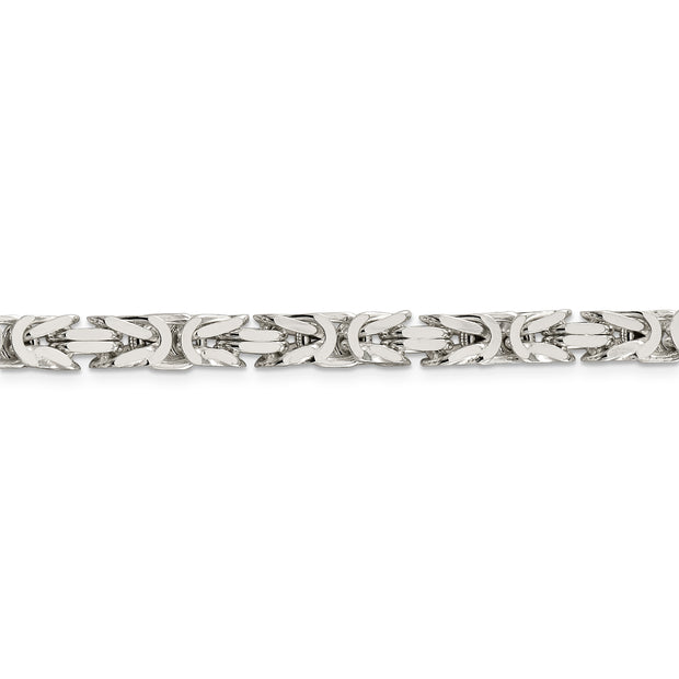 Sterling Silver 6mm Byzantine Chain