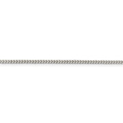 Sterling Silver Rhodium-plated 2mm Curb Chain