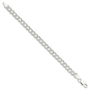 Sterling Silver 7mm Double Link Charm Bracelet