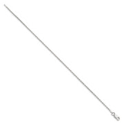 Sterling Silver 1.5mm Diamond-cut Rope Chain Anklet