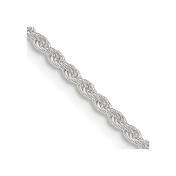 Sterling Silver 1.8mm Solid Rope Chain