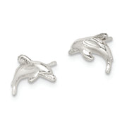 Sterling Silver Polished Dolphin Post Earrings