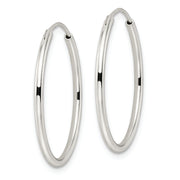 Sterling Silver Polished Endless Hoop Earrings
