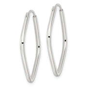 Sterling Silver Polished Endless Square Hoop Earrings