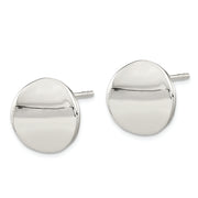 Sterling Silver Polished Flat Circle Post Earrings