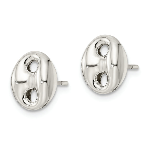 Sterling Silver Polished Oval Post Earrings