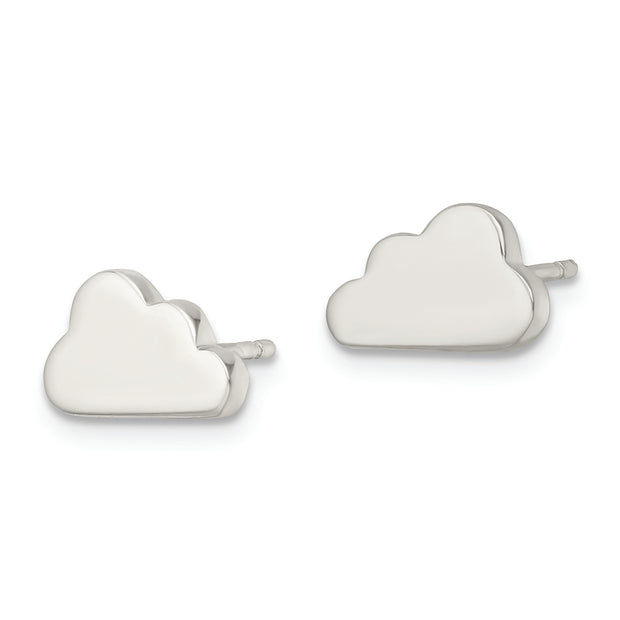 Sterling Silver Polished Cloud Post Earrings
