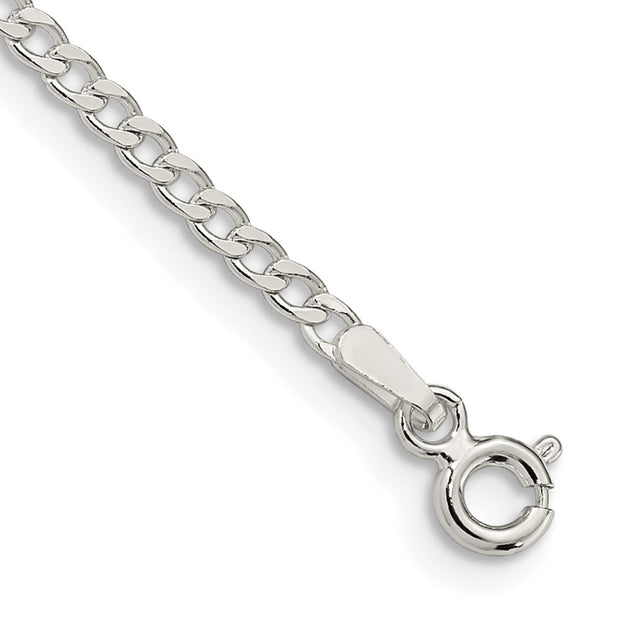 Sterling Silver 2.3mm Beveled Curb Chain