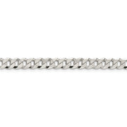 Sterling Silver 6mm Beveled Curb Chain