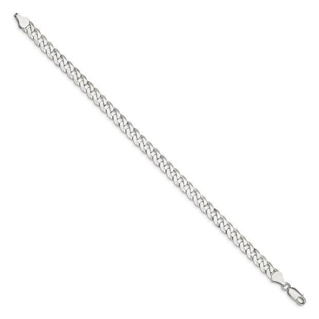 Sterling Silver 6mm Beveled Curb Chain