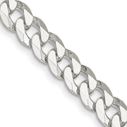 Sterling Silver 7mm Beveled Curb Chain