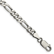 Sterling Silver Antiqued 5.5mm Figaro Chain