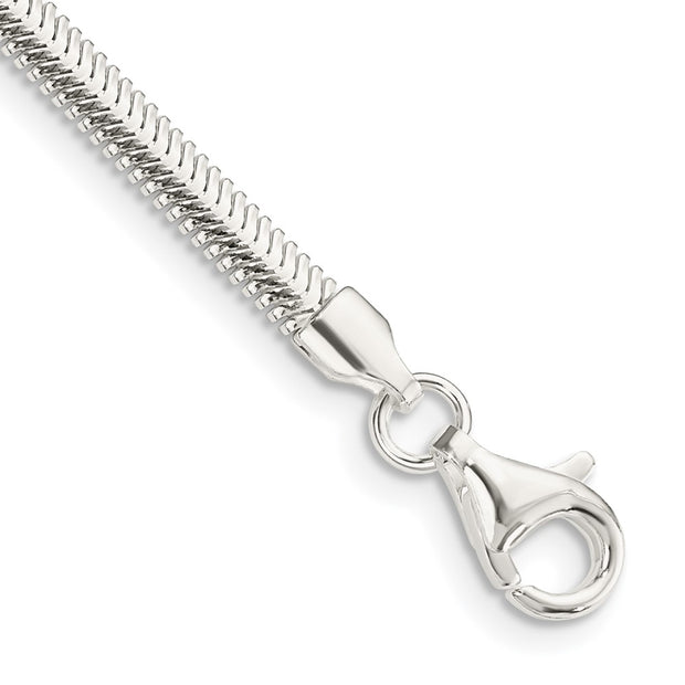 Sterling Silver 3.3mm Flat Oval Snake Chain