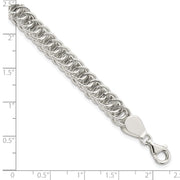 Sterling Silver Polished Fancy Circle Link 7.5in Bracelet