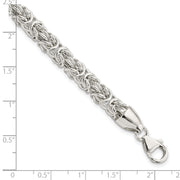 Sterling Silver Polished Byzantine 8.5 inch Bracelet