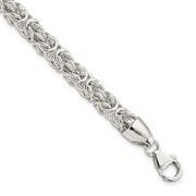 Sterling Silver Polished Byzantine 8.5 inch Bracelet
