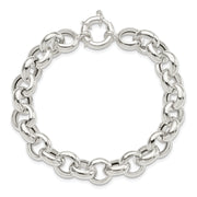 Sterling Silver Polished Fancy Link Bracelet