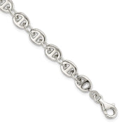 Sterling Silver Polished Fancy Link 7.5in Bracelet