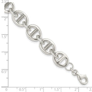 Sterling Silver Polished Fancy Link 7.5in Bracelet