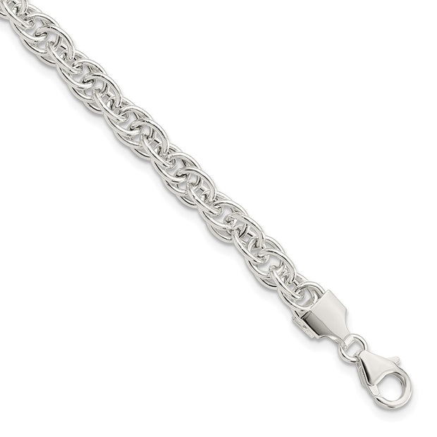 Sterling Silver Polished Fancy Link Bracelet