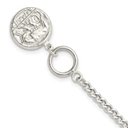 Sterling Silver Replica Roman Coin Toggle Bracelet