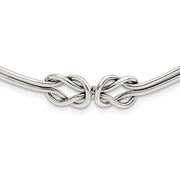 Sterling Silver Polished Knotted Neck Collar