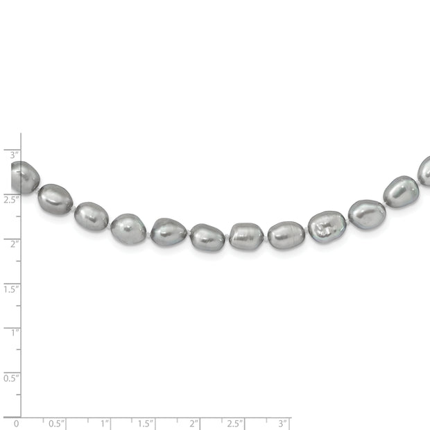 9-11mm Grey Baroque Endless Necklace