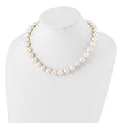 Sterling Silver RH 12-13mm White FWC Pearl Necklace