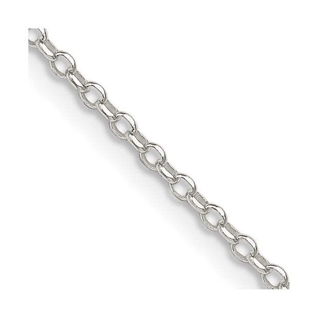 Sterling Silver 1.75mm Diamond-cut Cable Chain w/2in ext.