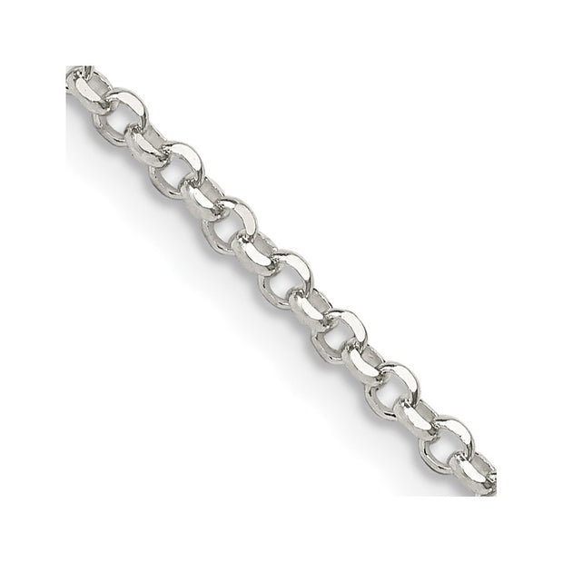 Sterling Silver 2mm Diamond-cut Cable Chain w/4in ext.
