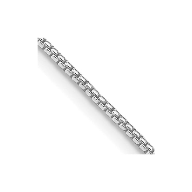 Sterling Silver Rhodium-plated 1.25mm Round Box Chain