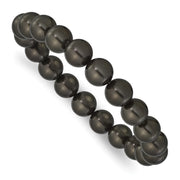 Majestik 10-11mm Black Imitation Shell Pearl Stretch Bracelet