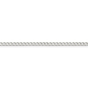 Sterling Silver 3.5mm Open D/C Curb Chain