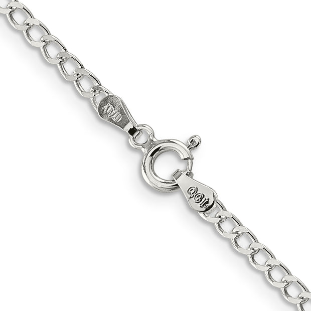 Sterling Silver 3.5mm Open D/C Curb Chain