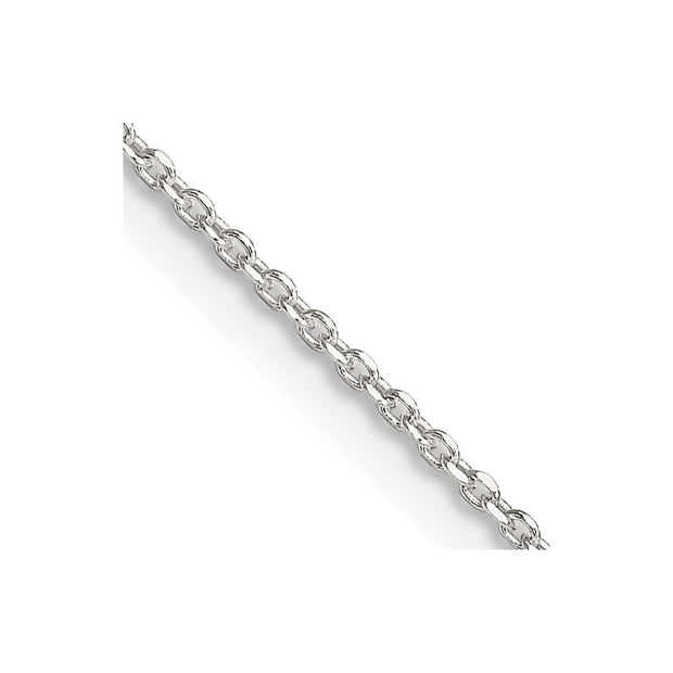 Sterling Silver 1.25mm Diamond-cut Forzantina Cable Chain w/2in ext.