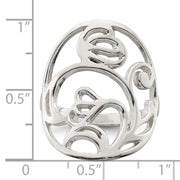 Sterling Silver Polished Wavy Design Ring