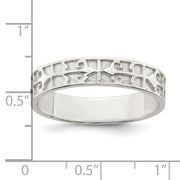 Sterling Silver Polished Design Men's Ring