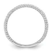 Sterling Silver Rhodium plated CZ Band