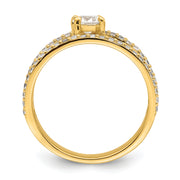 Sterling Silver Gold-plated CZ Ring