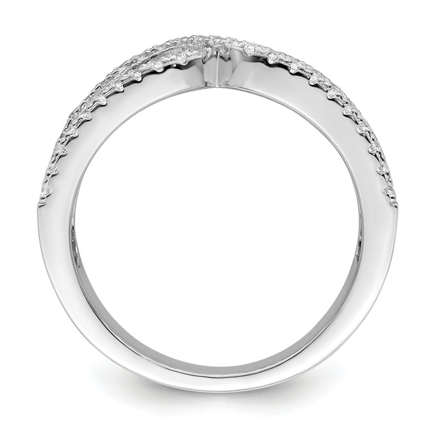 Sterling Silver Rhodium plated CZ Band