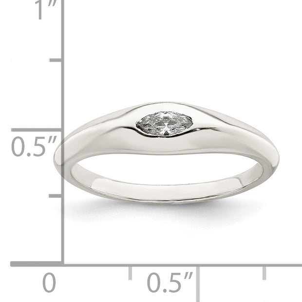 Sterling Silver Marquise CZ Ring