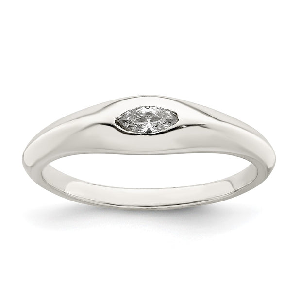 Sterling Silver Marquise CZ Ring