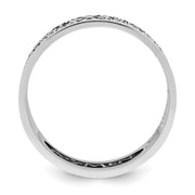 Sterling Silver Rhodium-plated Lord's Prayer Ring