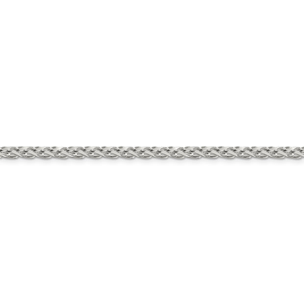 Sterling Silver 3.5mm Diamond-cut Round Spiga Chain