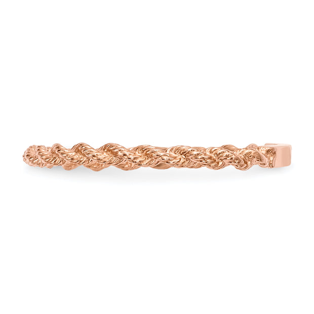 14k Rose Gold Polished Twisted Rope Ring