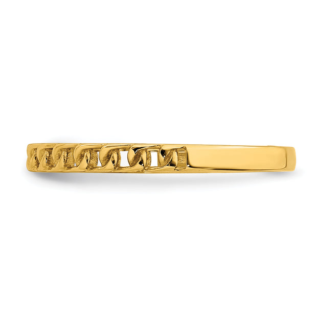 14K Link Design Ring