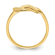 14k Polished Freeform Love Knot Ring