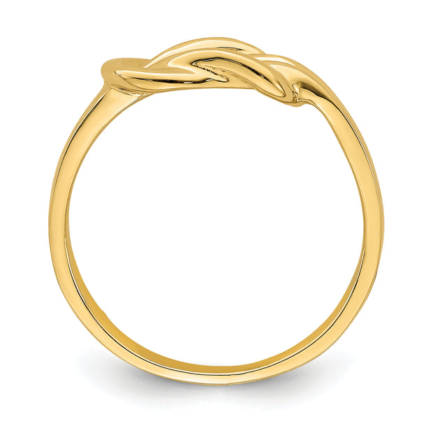 14k Polished Freeform Love Knot Ring