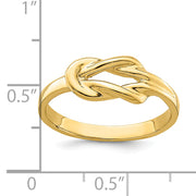 14k Polished Freeform Love Knot Ring