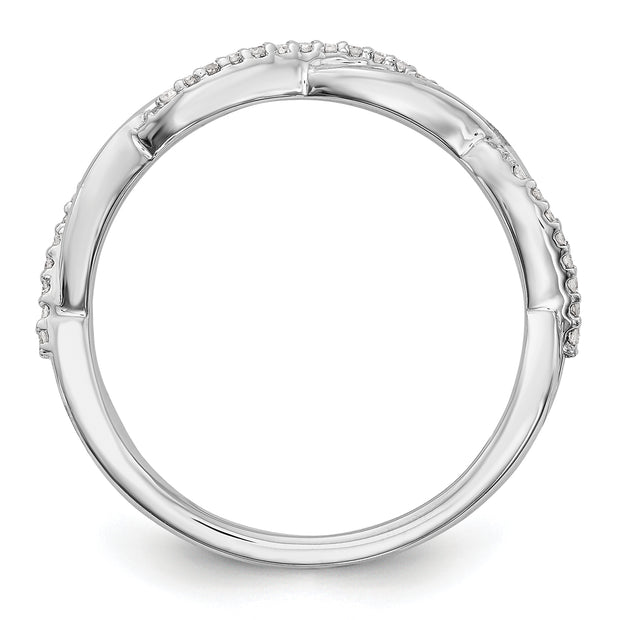 14K White Gold Diamond Band